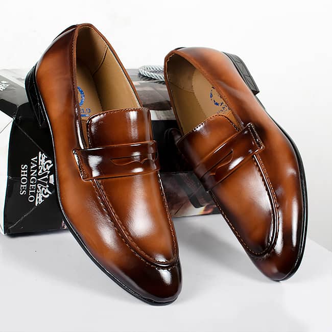 Vangelo Signature Leather Loafers – Black | Brown